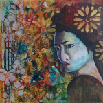 Geisha op doek 60x60