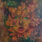 Gebroken Gezicht in Gemengde Technieken (60x60cm)