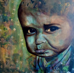 'Het Kind' in Gemengde Technieken (60x60cm)